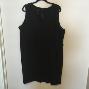 Talbots Black Ponte V-Neck Sheath Size 22WP